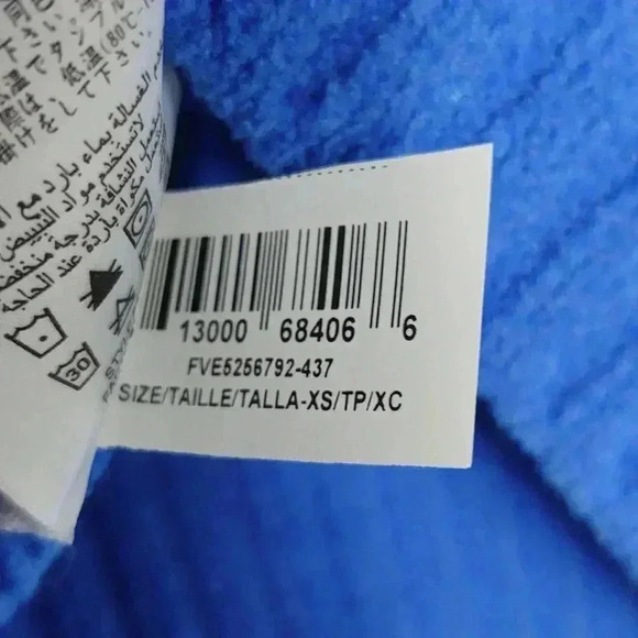 BCBGMAXAZRIA Women's Chenille Pointelle Blue Electric Sweater Size Xsmall - Picture 8 of 16